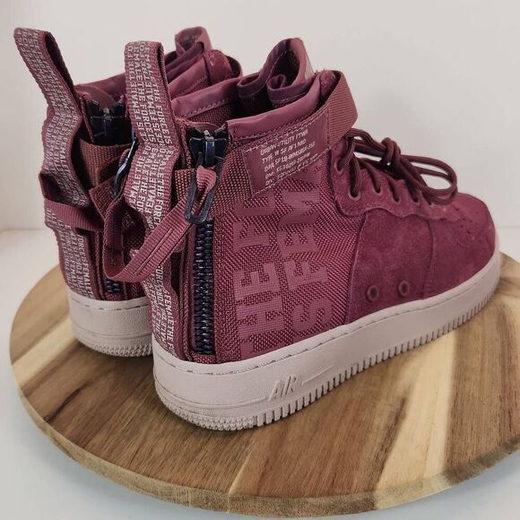 Nike SF Air Force 1 Mid "The Force Is Female" Women's Size 10 Burgandy - Picture 4 of 11